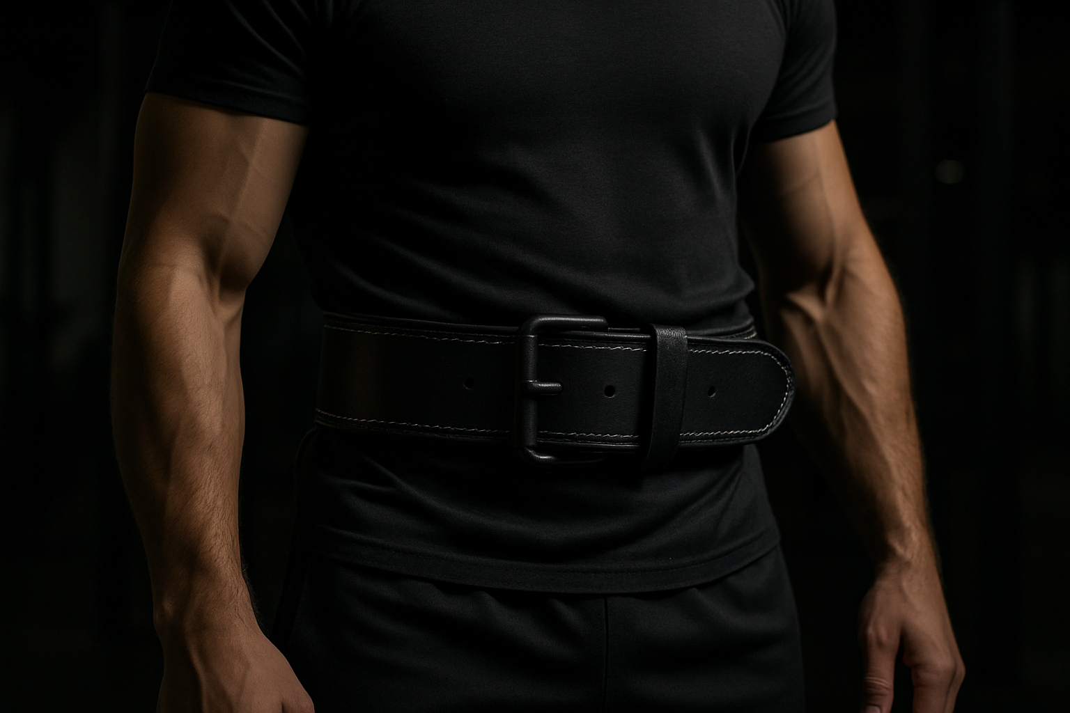 Make the belt black. Make the lighting in the room a bit darker with the focus being on the belt 